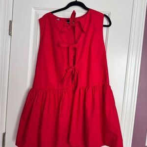 Lumiere Bright Red Bow-Back Mini Dress